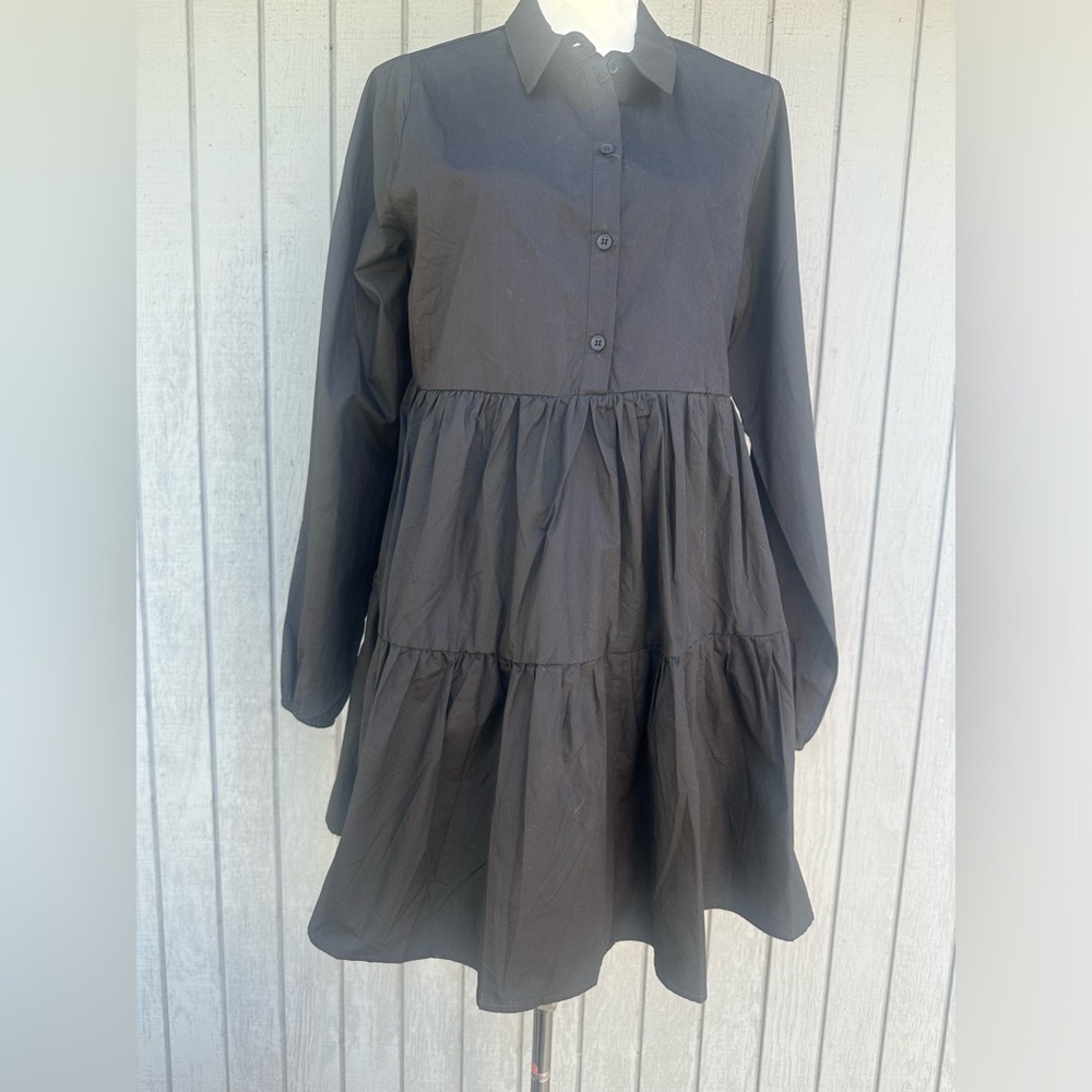 HYFVE Black Flounce Dress